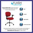 Flash Furniture Mid-Back Mesh Office Swivel Chair with Arms in Red