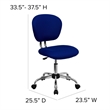 Flash Furniture Mid-Back Mesh Office Swivel Chair in Blue