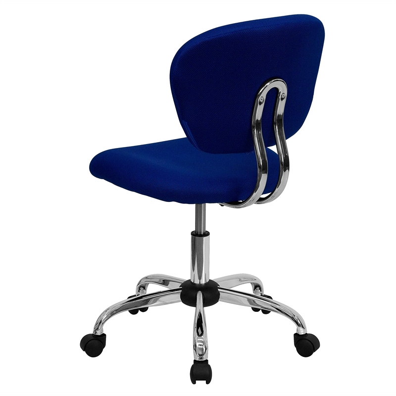 Flash Furniture Mid-Back Mesh Office Swivel Chair in Blue