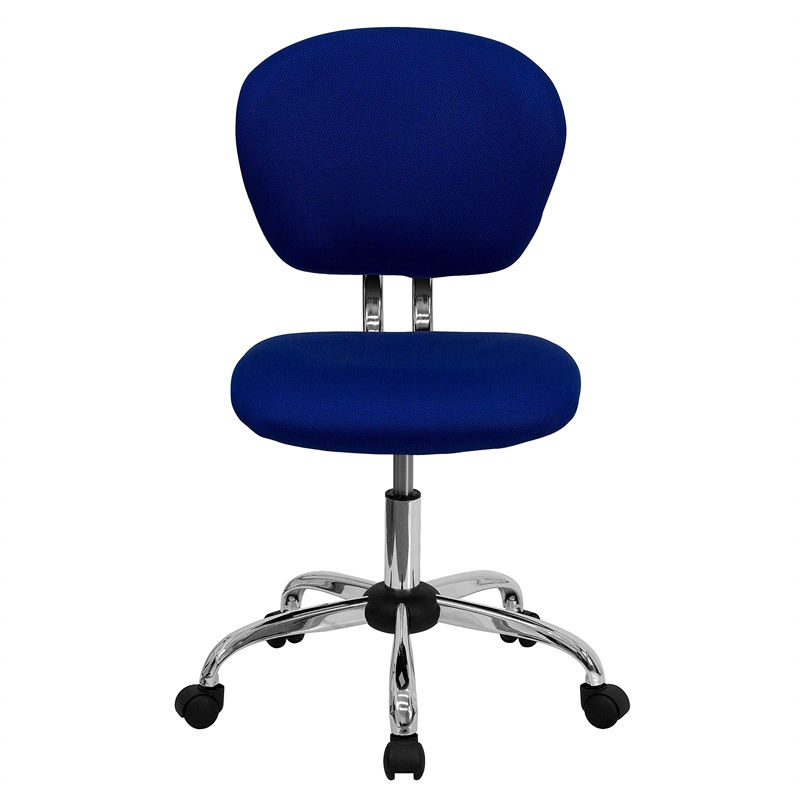 Flash Furniture Mid-Back Mesh Office Swivel Chair in Blue
