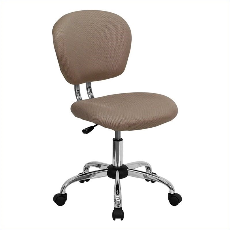 Flash Furniture Mid-Back Mesh Office Swivel Chair in Coffee Brown