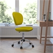 Flash Furniture Mid-Back Mesh Office Swivel Chair in Yellow
