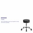 Flash Furniture Medical Ergonomic Stool Black and Chrome