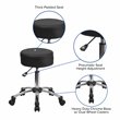 Flash Furniture Medical Ergonomic Stool Black and Chrome