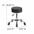 Flash Furniture Medical Ergonomic Stool Black and Chrome