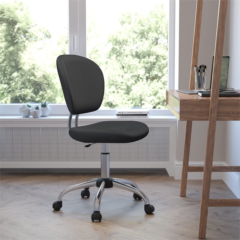 Flash Furniture Mid-Back Mesh Office Swivel Chair in Gray
