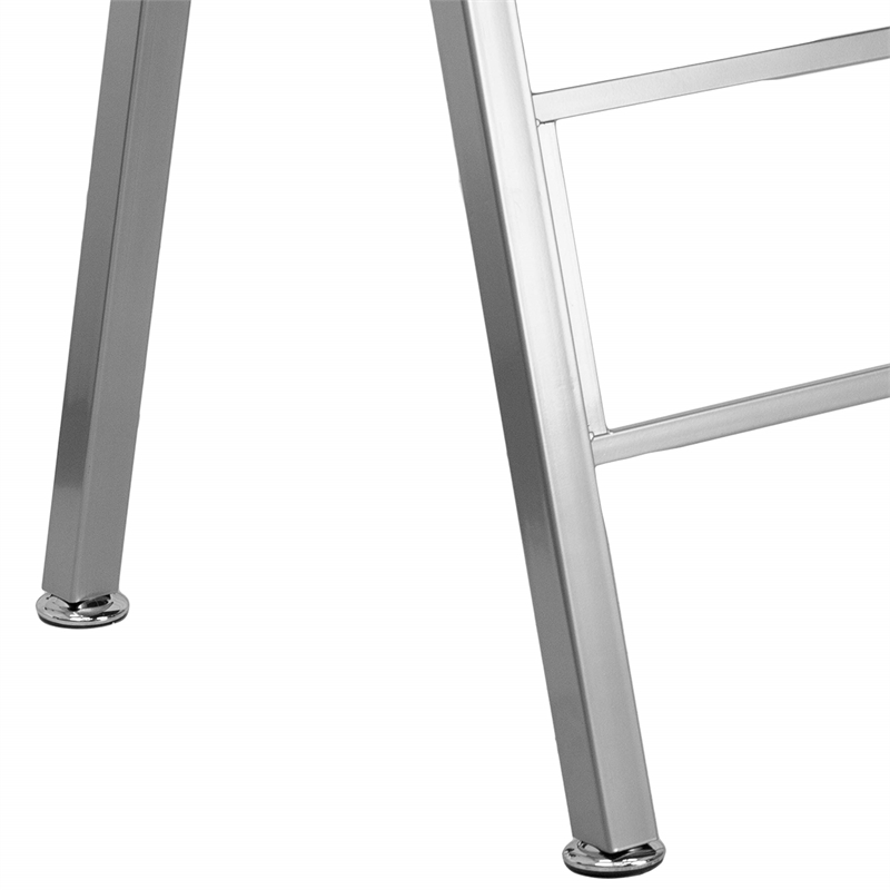 Flash Furniture Union Square High Profile Writing Desk in Black and Silver