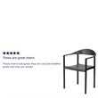 Flash Furniture Hercules Plastic Cafe Stacking Chair in Black