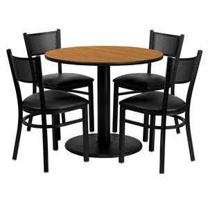 flash furniture 36rd laminate table set in natural