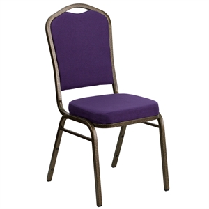 Flash Furniture Hercules Banquet Stacking Chair in Purple