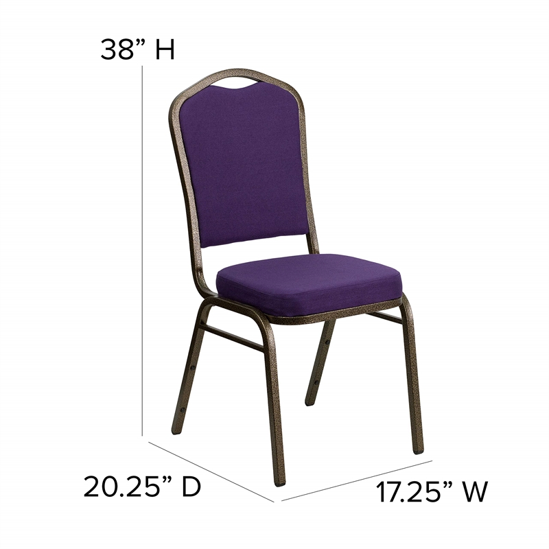 Flash Furniture Hercules Banquet Stacking Chair in Purple