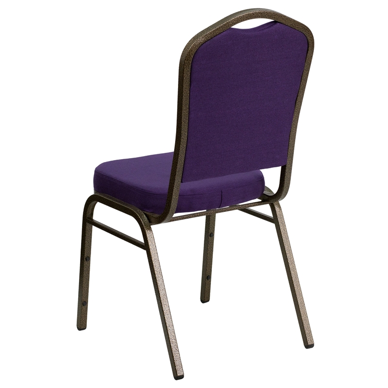 Flash Furniture Hercules Banquet Stacking Chair in Purple
