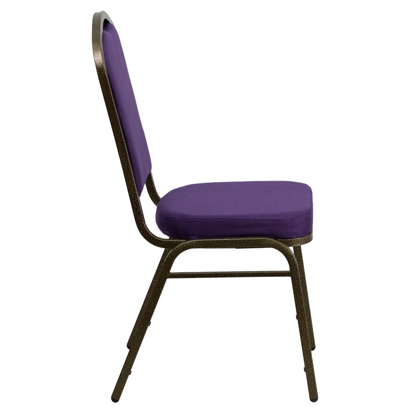 Flash Furniture Hercules Banquet Stacking Chair in Purple