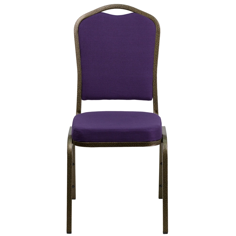 Flash Furniture Hercules Banquet Stacking Chair in Purple