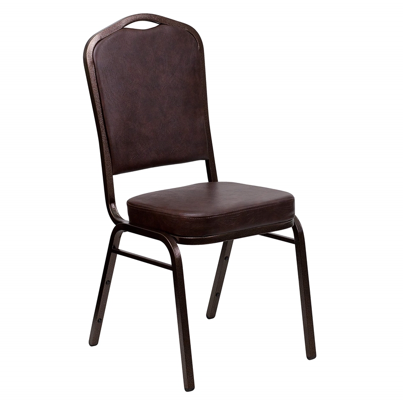 Flash Furniture Hercules Banquet Stacking Chair in Brown