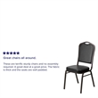 Flash Furniture Hercules Banquet Stacking Chair in Black