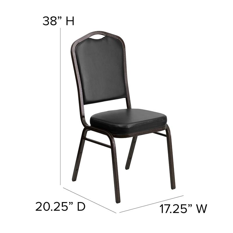 Flash Furniture Hercules Banquet Stacking Chair in Black