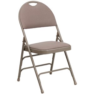 flash furniture hercules ultra premium fabric padded metal triple braced folding chair