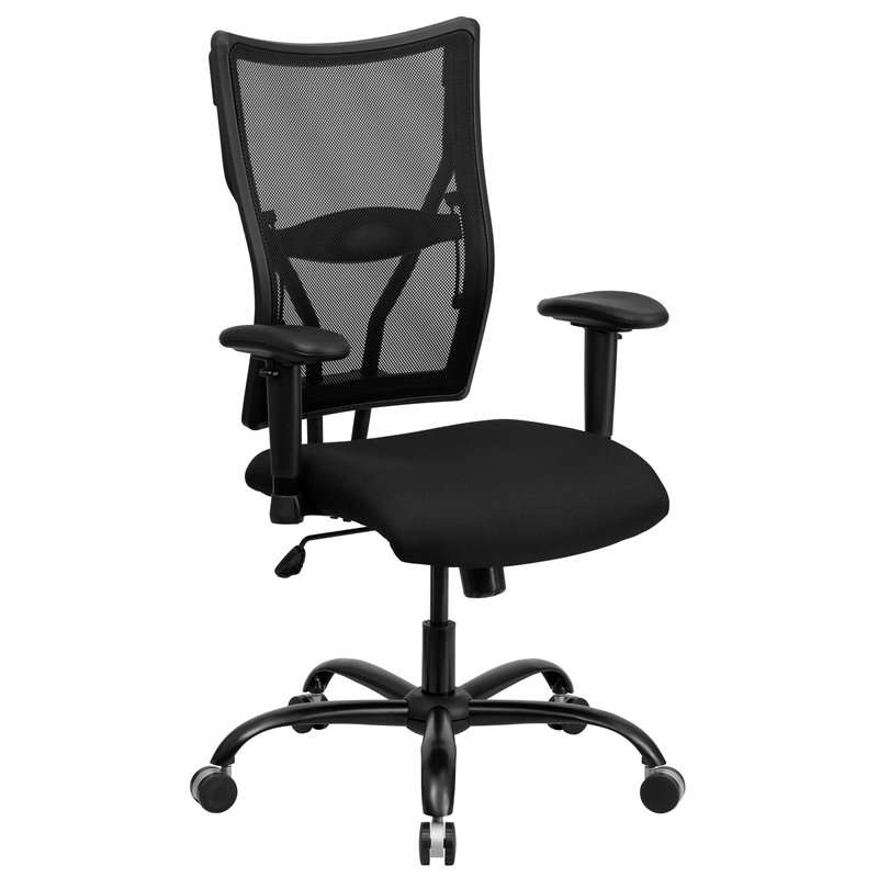 Flash Furniture Hercules Mesh Office Chair with Arms in Black