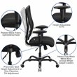 Flash Furniture Hercules Mesh Office Chair with Arms in Black