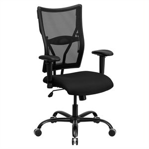 flash furniture hercules big and tall contemporary high mesh back office swivel chair in black