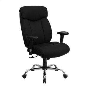flash furniture hercules big and tall fabric upholstered executive office swivel chair in black