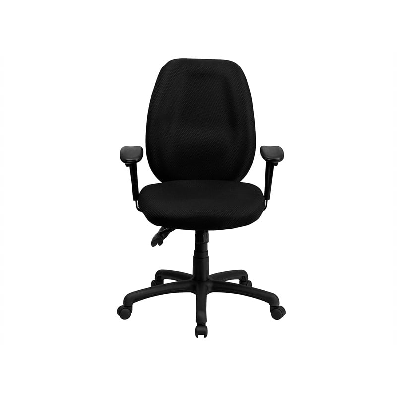 Flash Furniture Multi-Functional Ergonomic Office Swivel Chair in Black