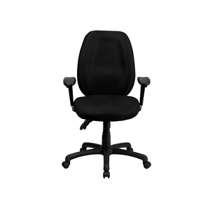 Flash Furniture Multi-Functional Ergonomic Office Swivel Chair in Black