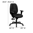 Flash Furniture Multi-Functional Ergonomic Office Swivel Chair in Black