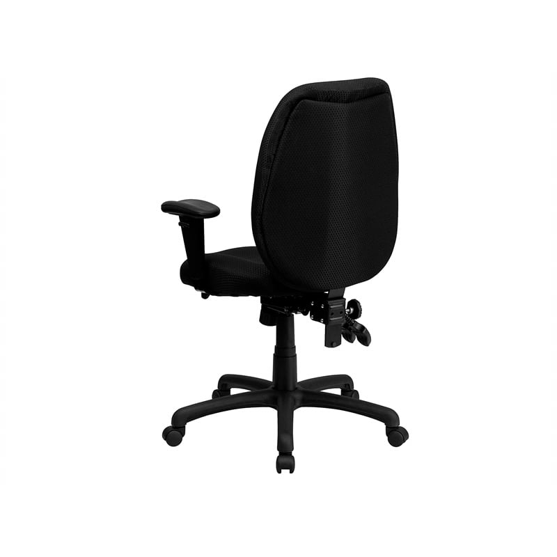 Flash Furniture Multi-Functional Ergonomic Office Swivel Chair in Black