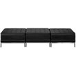 Flash Furniture Black LeatherSoft Backless Three Seat Bench