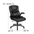 Flash Furniture High Back Leather Executive Office Chair in Black