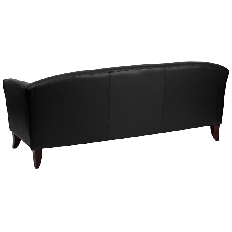 Flash Furniture Hercules Imperial Leather Sofa in Black and Cherry