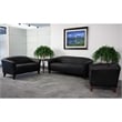 Flash Furniture Hercules Imperial Leather Loveseat in Black