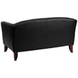Flash Furniture Hercules Imperial Leather Loveseat in Black