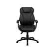 Flash Furniture High Back Faux Leather Executive Office Chair in Black