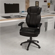 Flash Furniture High Back Faux Leather Executive Office Chair in Black