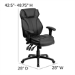 Flash Furniture High Back Faux Leather Executive Office Chair in Black