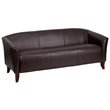 Flash Furniture Hercules Imperial Leather Sofa in Brown and Cherry