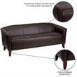 Flash Furniture Hercules Imperial Leather Sofa in Brown and Cherry