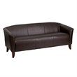 Flash Furniture Hercules Imperial Leather Sofa in Brown and Cherry