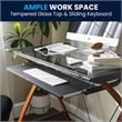 Flash Furniture Glass Keyboard Computer Desk In Clear Cherry