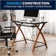 Flash Furniture Glass Keyboard Computer Desk In Clear Cherry