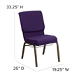 Flash Furniture Hercules Church Guest Chair in Royal Purple