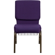 Flash Furniture Hercules Church Guest Chair in Royal Purple