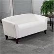 Flash Furniture Hercules Imperial Leather Loveseat in Ivory and Cherry