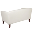 Flash Furniture Hercules Imperial Leather Loveseat in Ivory and Cherry