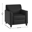 Flash Furniture Hercules Diplomat Leather Upholstered Accent Chair in Black