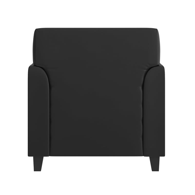 Flash Furniture Hercules Diplomat Leather Upholstered Accent Chair in Black