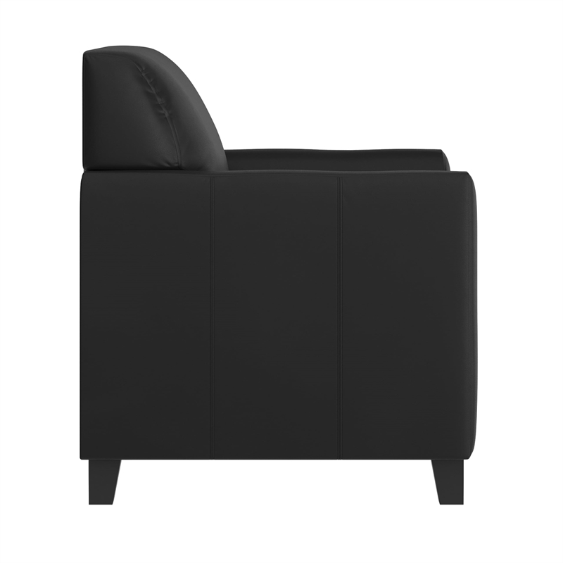 Flash Furniture Hercules Diplomat Leather Upholstered Accent Chair in Black